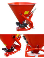 TRACTOR 3-POINT HITCH ALL-TERRAIN AGRICULTURAL LAWN GRANULAR IRON HOPPER FERTILIZER SPREADER - Image 3